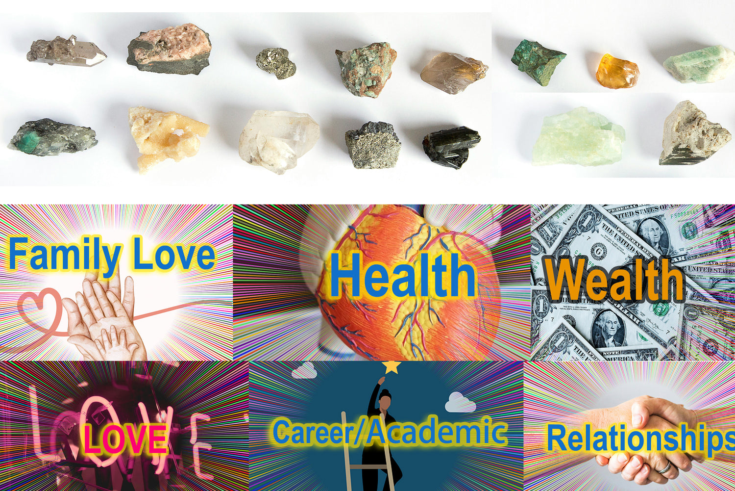 How to Properly Combine the Effects of Crystals with Life Goals (Wealth, Love, Popularity, Health)