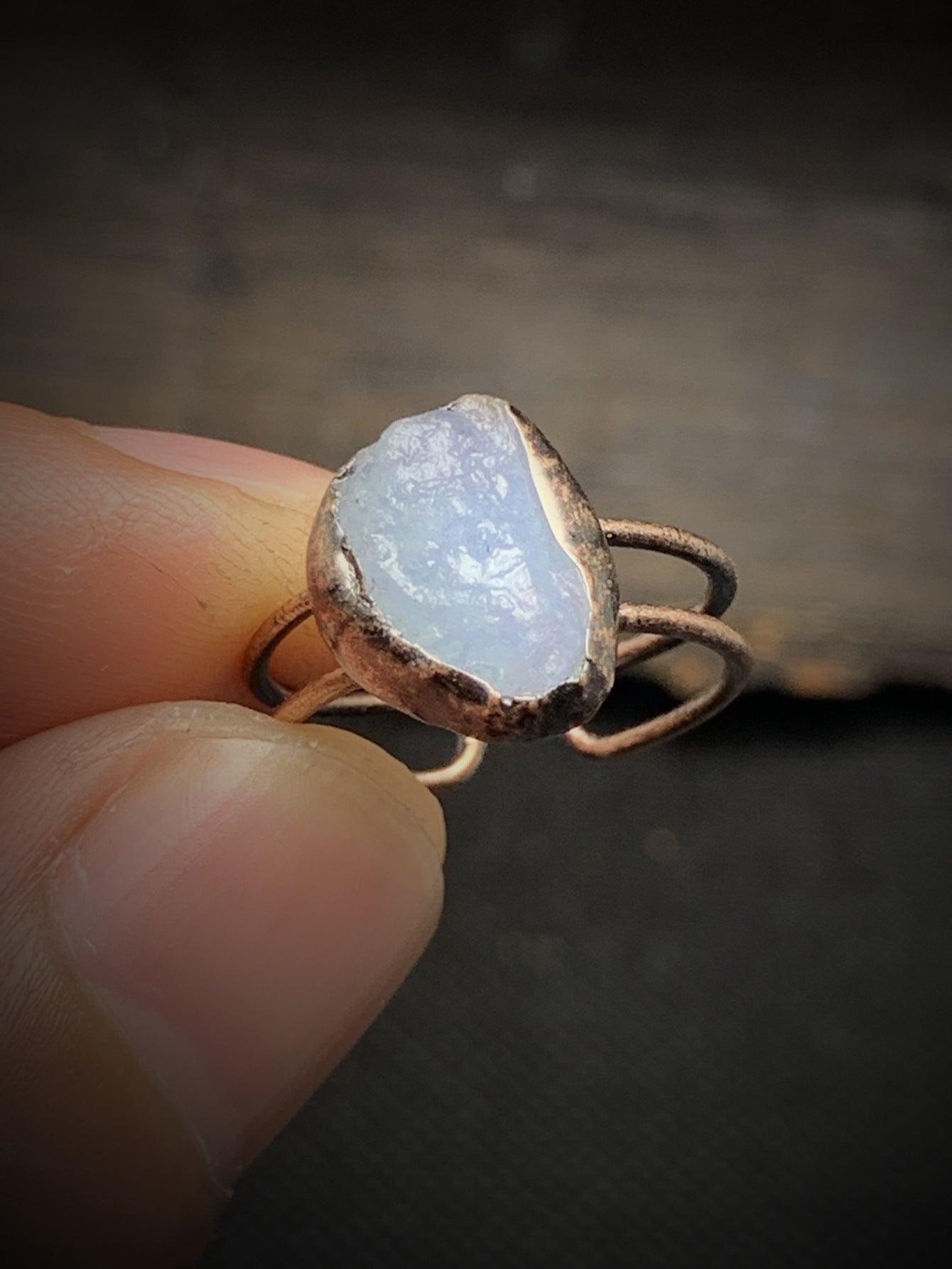 12 Months Gemstones, Natural Crystal Ring, Adjustable, Retro, Handmade - KarmaLucky