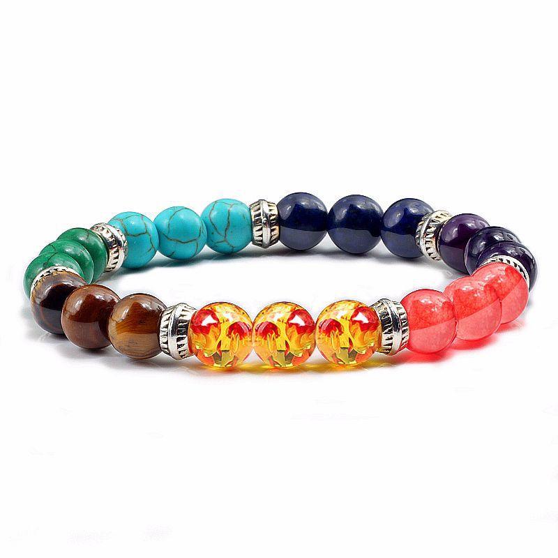 7 Chakra Bracelet, Buddha Stones Bracelet for Yoga, Meditation, Energy Balance - KarmaLucky