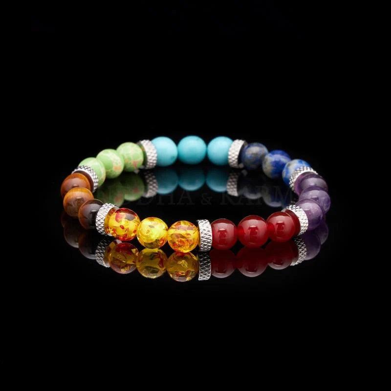 7 Chakra Bracelet, Buddha Stones Bracelet for Yoga, Meditation, Energy Balance - KarmaLucky