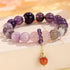 Amethyst Luck Bracelet, Vintage Bracelet, Red Agate Beads, Transshipment & Boost Energy, Lucky Female Bracelet - KarmaLucky