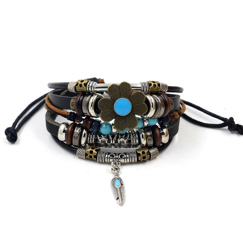 Bohemian Bracelets - Turquoise &amp; Evil Eye Bracelets, Leather Bracelets, Boost Energy &amp; Get Protection, Attract Wisdom Bracelets, Karmic Bracelets - KarmaLucky