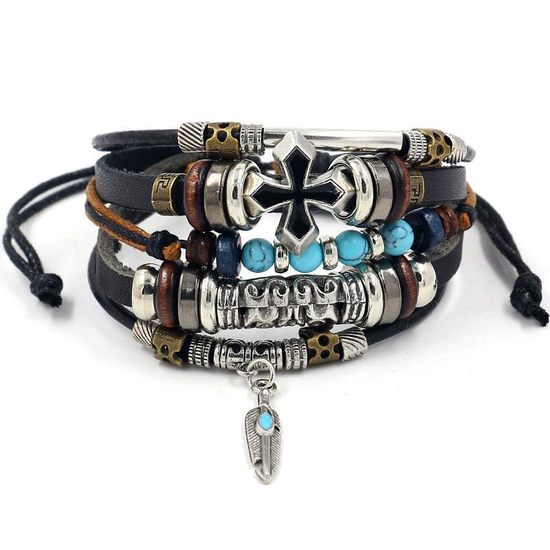 Bohemian Bracelets - Turquoise &amp; Evil Eye Bracelets, Leather Bracelets, Boost Energy &amp; Get Protection, Attract Wisdom Bracelets, Karmic Bracelets - KarmaLucky