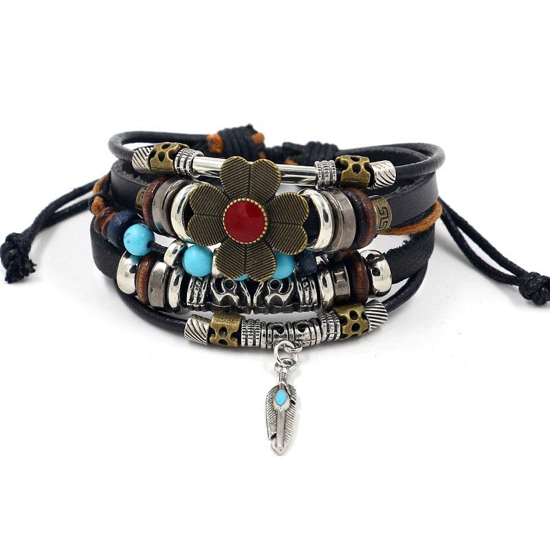 Bohemian Bracelets - Turquoise &amp; Evil Eye Bracelets, Leather Bracelets, Boost Energy &amp; Get Protection, Attract Wisdom Bracelets, Karmic Bracelets - KarmaLucky