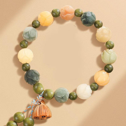 Buddha Bracelets - Agate Lotus Bracelets, Jade Lotus pod Bracelets, Attract Wealth &amp; Get Happiness, Attract Luck Bracelets, Women&