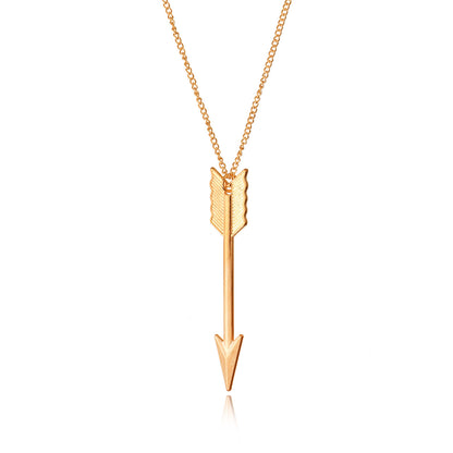 Retro popular arrow necklace, necklace for men and women