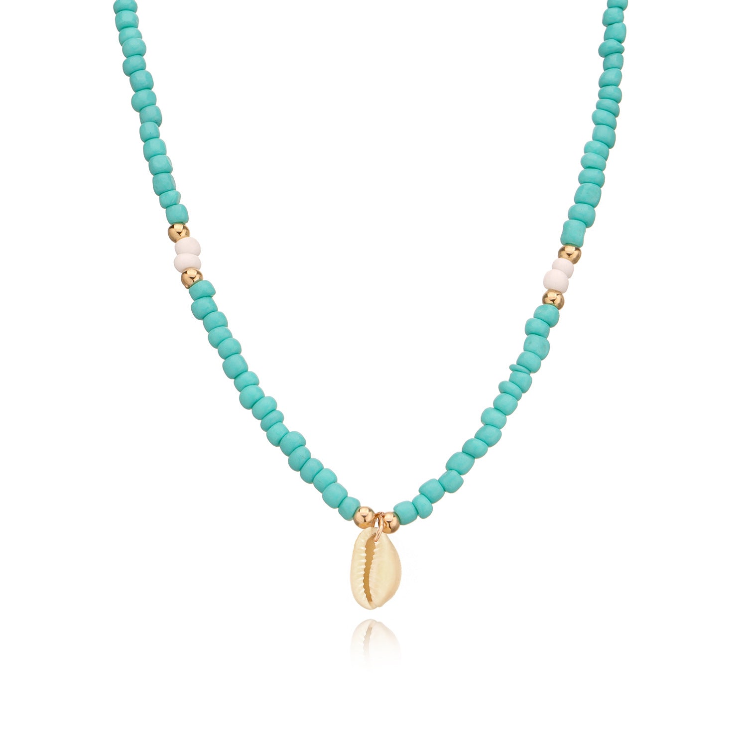 Simple Turquoise style necklace for women, Fashionable and popular shell pendant