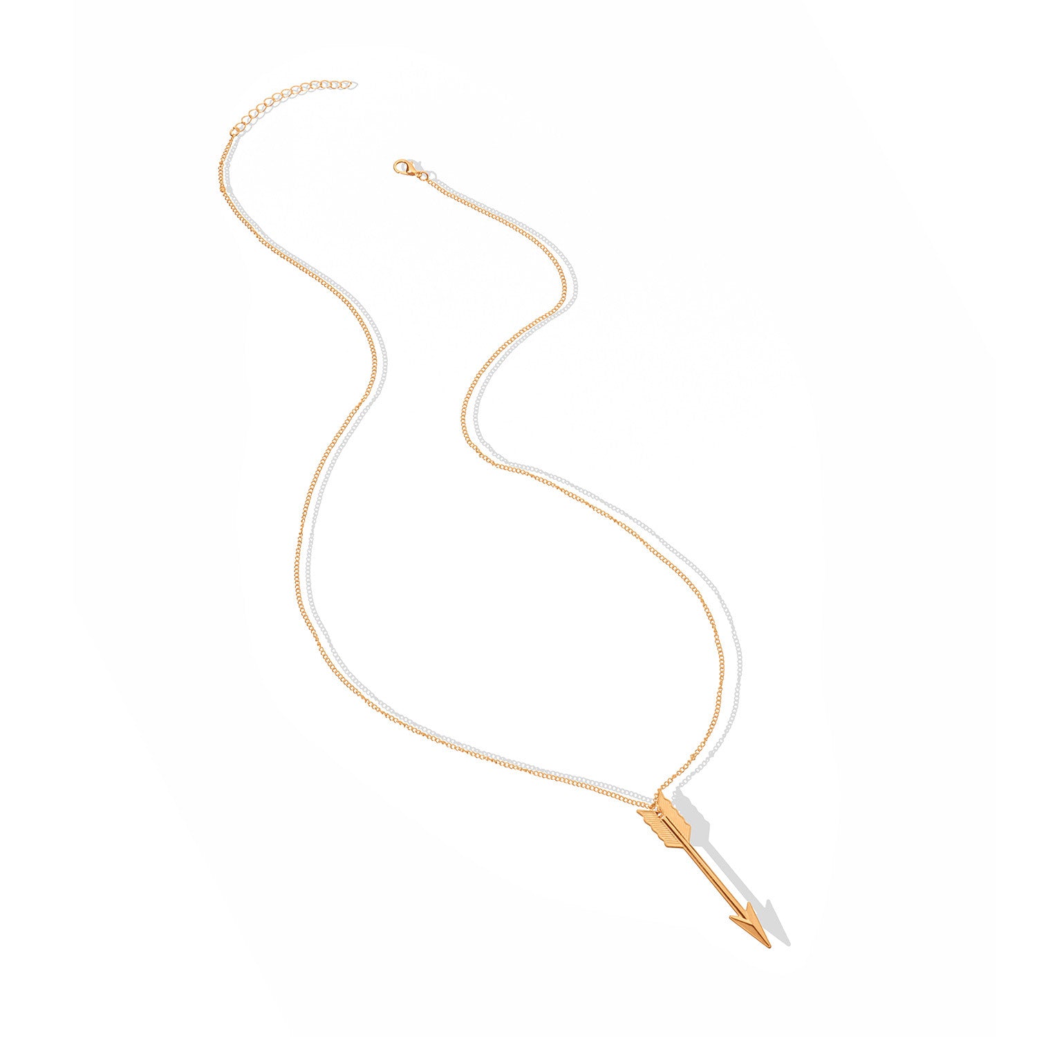 Retro popular arrow necklace, necklace for men and women