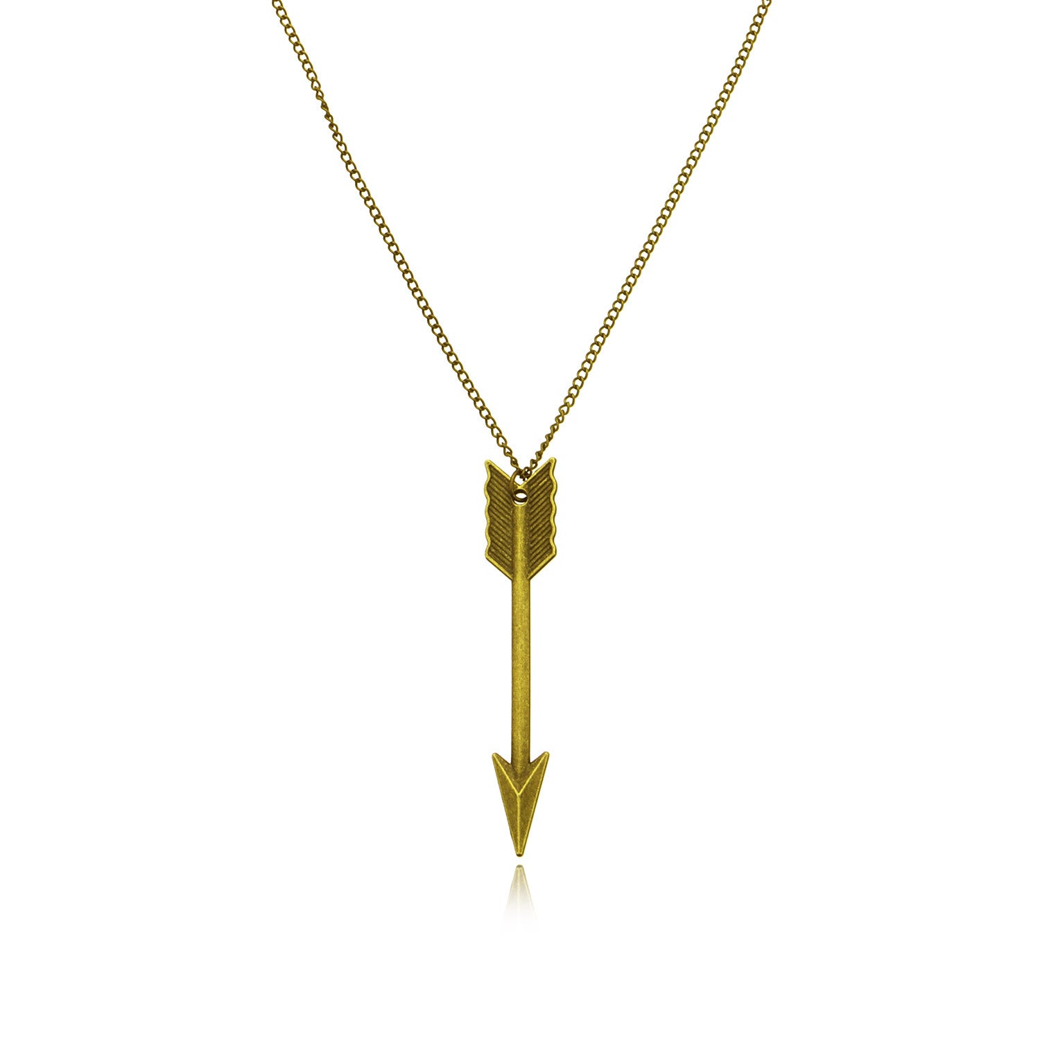 Retro popular arrow necklace, necklace for men and women