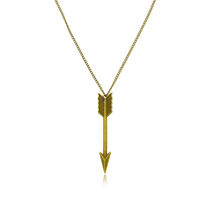 Retro popular arrow necklace, necklace for men and women