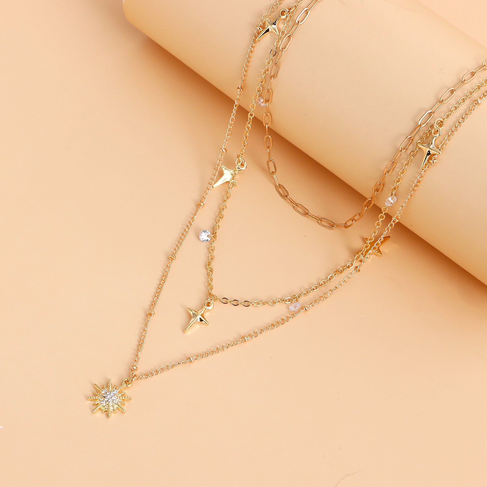 Stars pendant combination set, multi necklace collocation highlights your charm