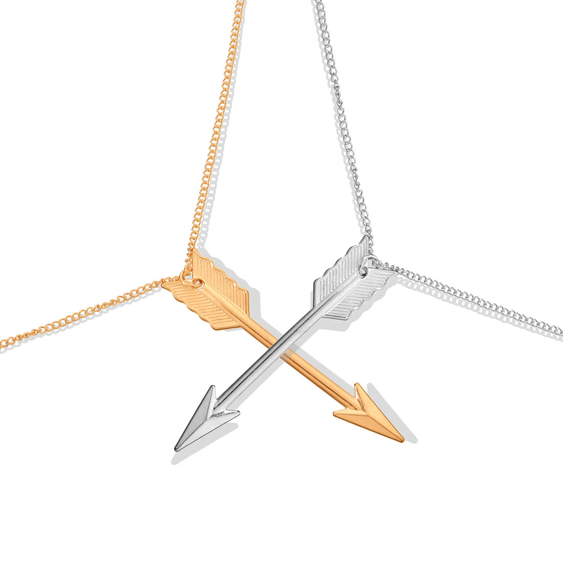 Retro popular arrow necklace, necklace for men and women