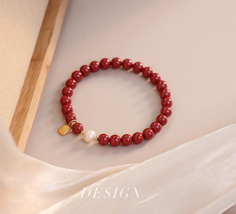 FengShui Bracelets - Cinnabar &quot;福&quot; Bracelets, Pearl Bracelets, Get Protection &amp; Attract Health, Dispel Bad Luck Bracelets, Karmic Bracelets - KarmaLucky