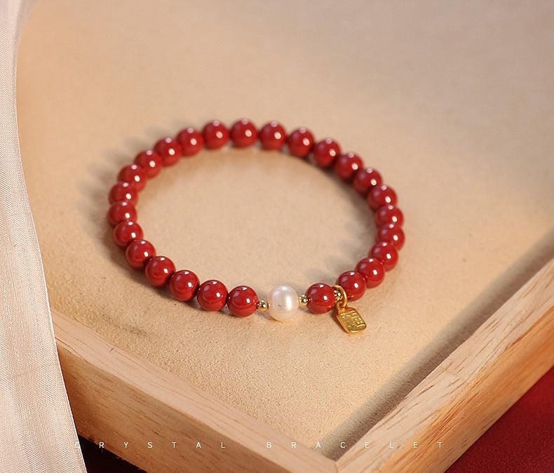 FengShui Bracelets - Cinnabar &quot;福&quot; Bracelets, Pearl Bracelets, Get Protection &amp; Attract Health, Dispel Bad Luck Bracelets, Karmic Bracelets - KarmaLucky