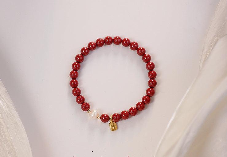 FengShui Bracelets - Cinnabar &quot;福&quot; Bracelets, Pearl Bracelets, Get Protection &amp; Attract Health, Dispel Bad Luck Bracelets, Karmic Bracelets - KarmaLucky