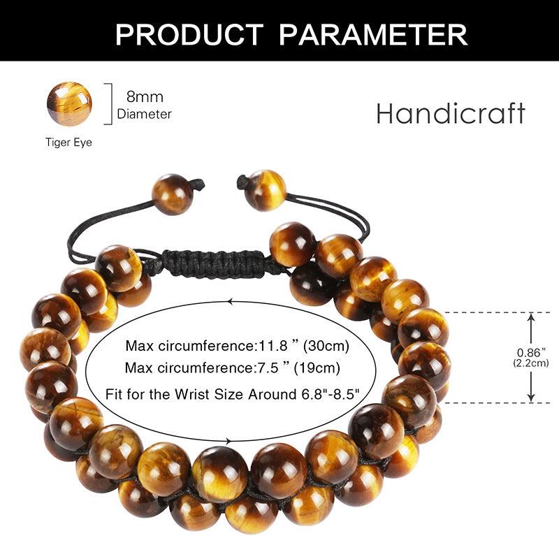 Gold Tiger Eye Bracelet -Protection, Luck, Power &amp; Prosperity (5A Grade, Adjustable) Men/Women - KarmaLucky