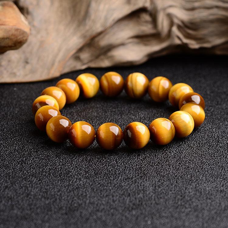 Gold Tiger Eye Bracelet -Protection, Luck, Power &amp; Prosperity (5A Grade, Adjustable) Men/Women - KarmaLucky