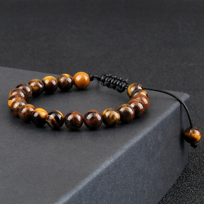 Gold Tiger Eye Bracelet -Protection, Luck, Power &amp; Prosperity (5A Grade, Adjustable) Men/Women - KarmaLucky