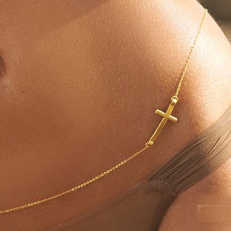 Ultra-thin cross waist chain, sexy body chain