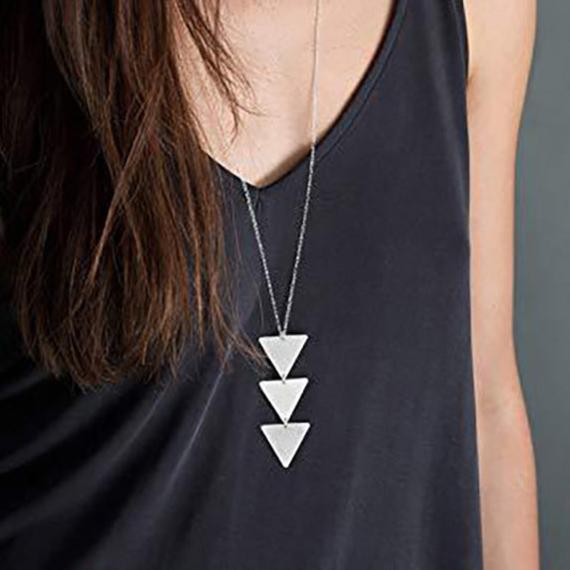 Simple triangle pendant, geometric pendant