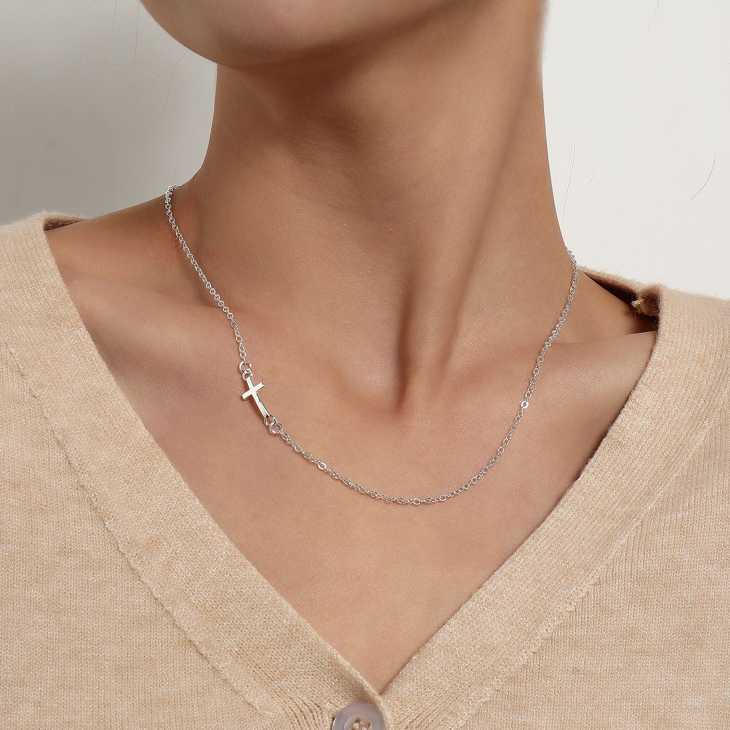 Ultra Thin Cross Necklace