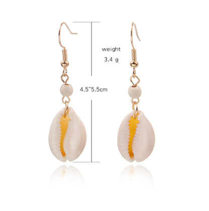 Hot sale shell ear hook earrings, beach fashion trend earrings