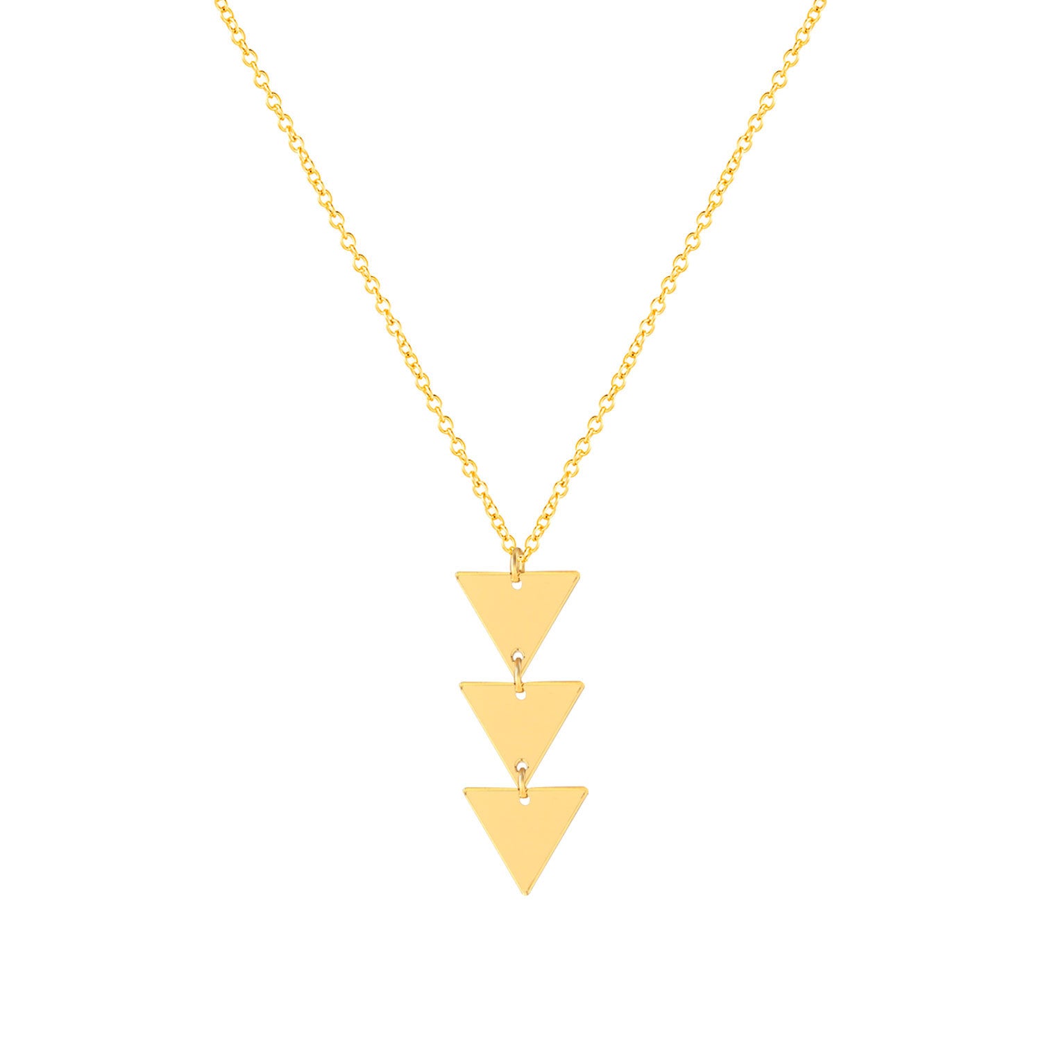 Simple triangle pendant, geometric pendant