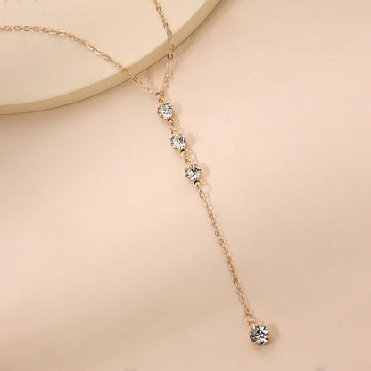 Fashion zircon pendant for women, ultra-fine and trendy necklace