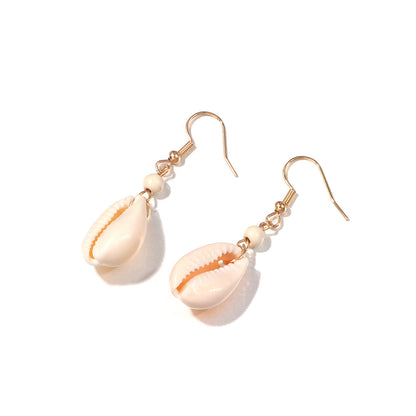 Hot sale shell ear hook earrings, beach fashion trend earrings