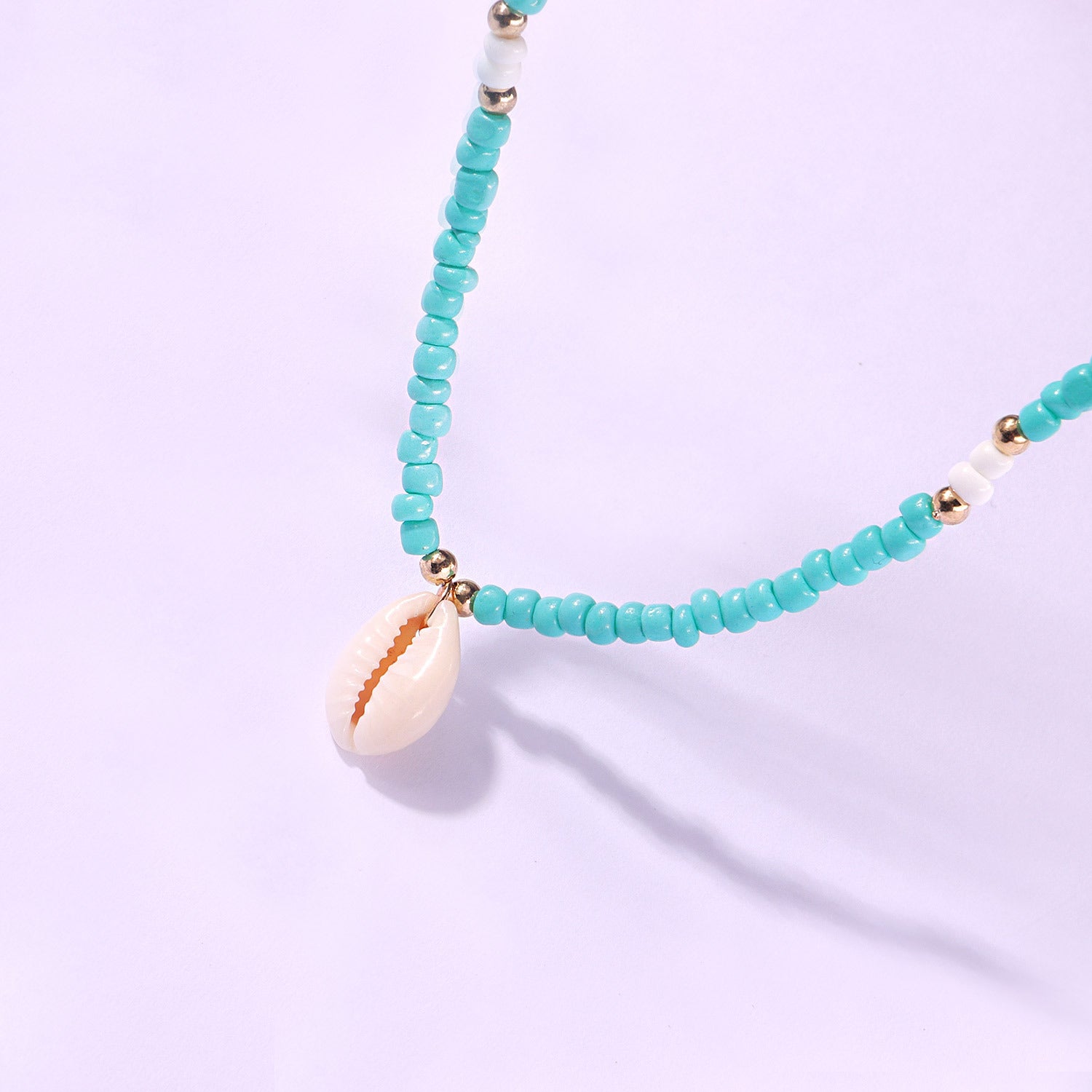 Simple Turquoise style necklace for women, Fashionable and popular shell pendant