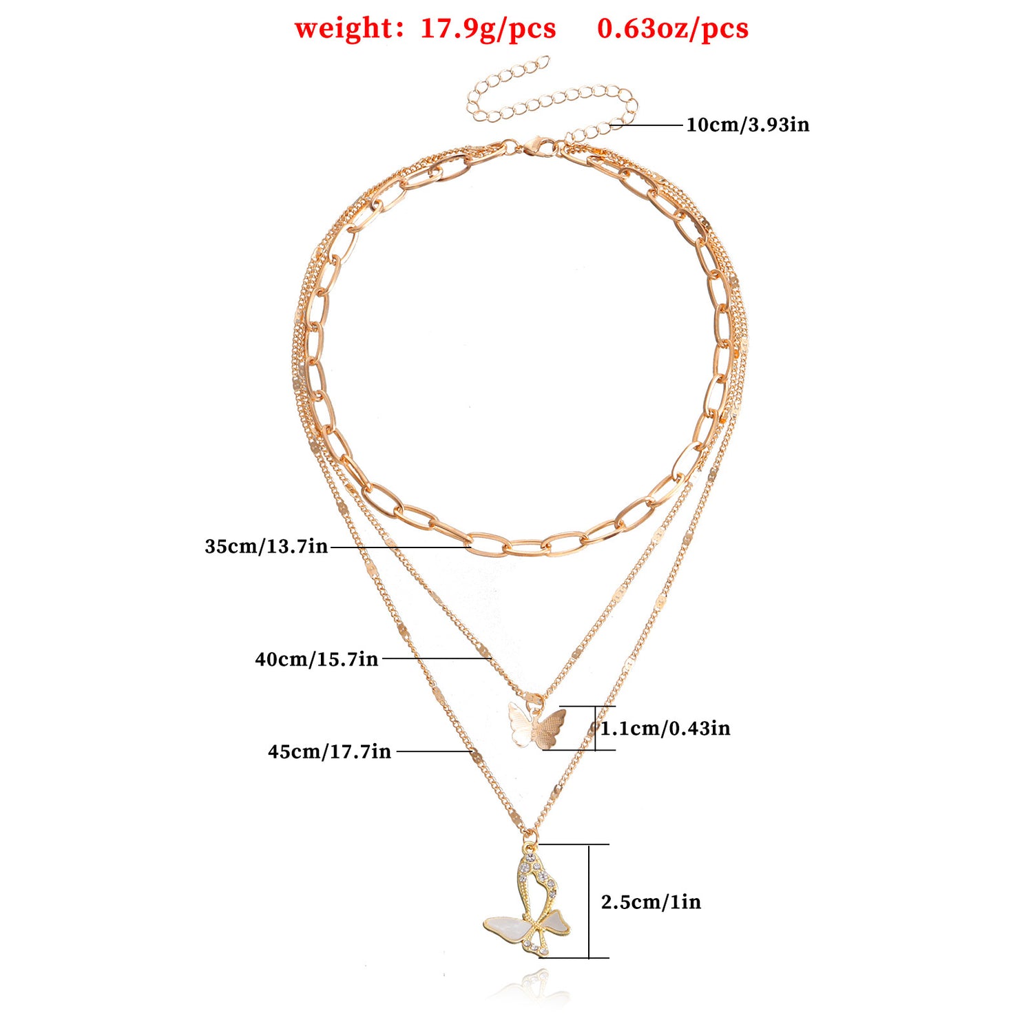 Trendy Multi-layer Chain Set, Women&