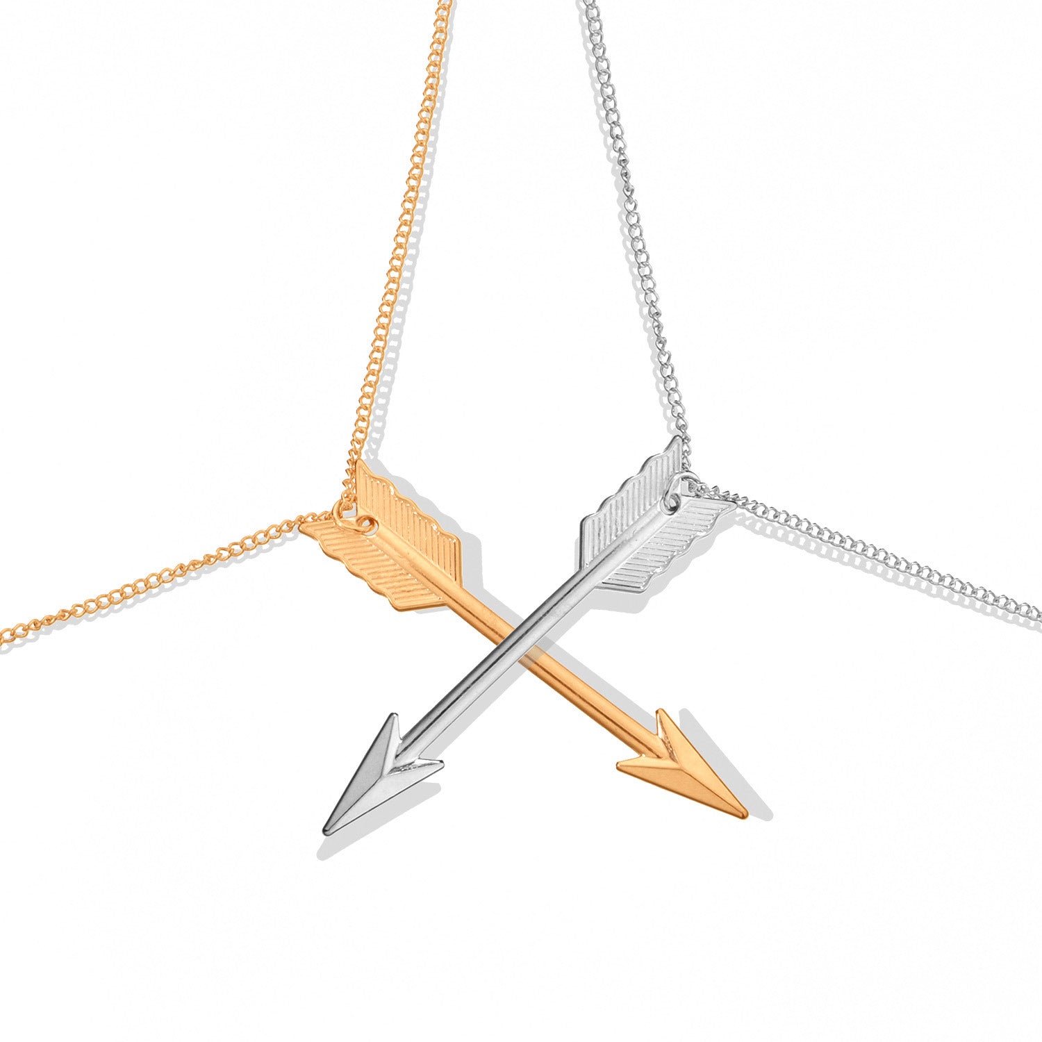 Retro popular arrow necklace, necklace for men and women