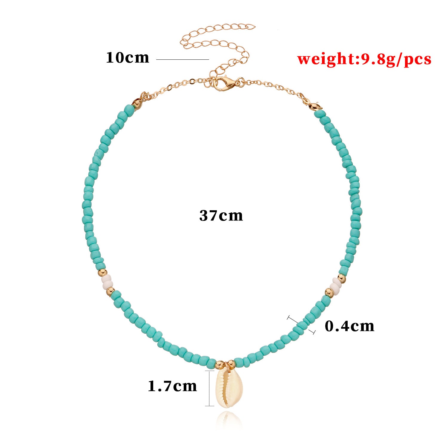 Simple Turquoise style necklace for women, Fashionable and popular shell pendant