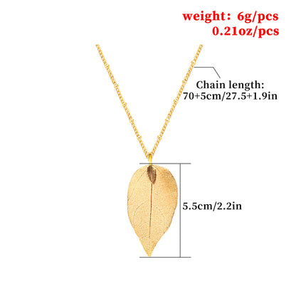 Stylish Leaf Necklace - Women&