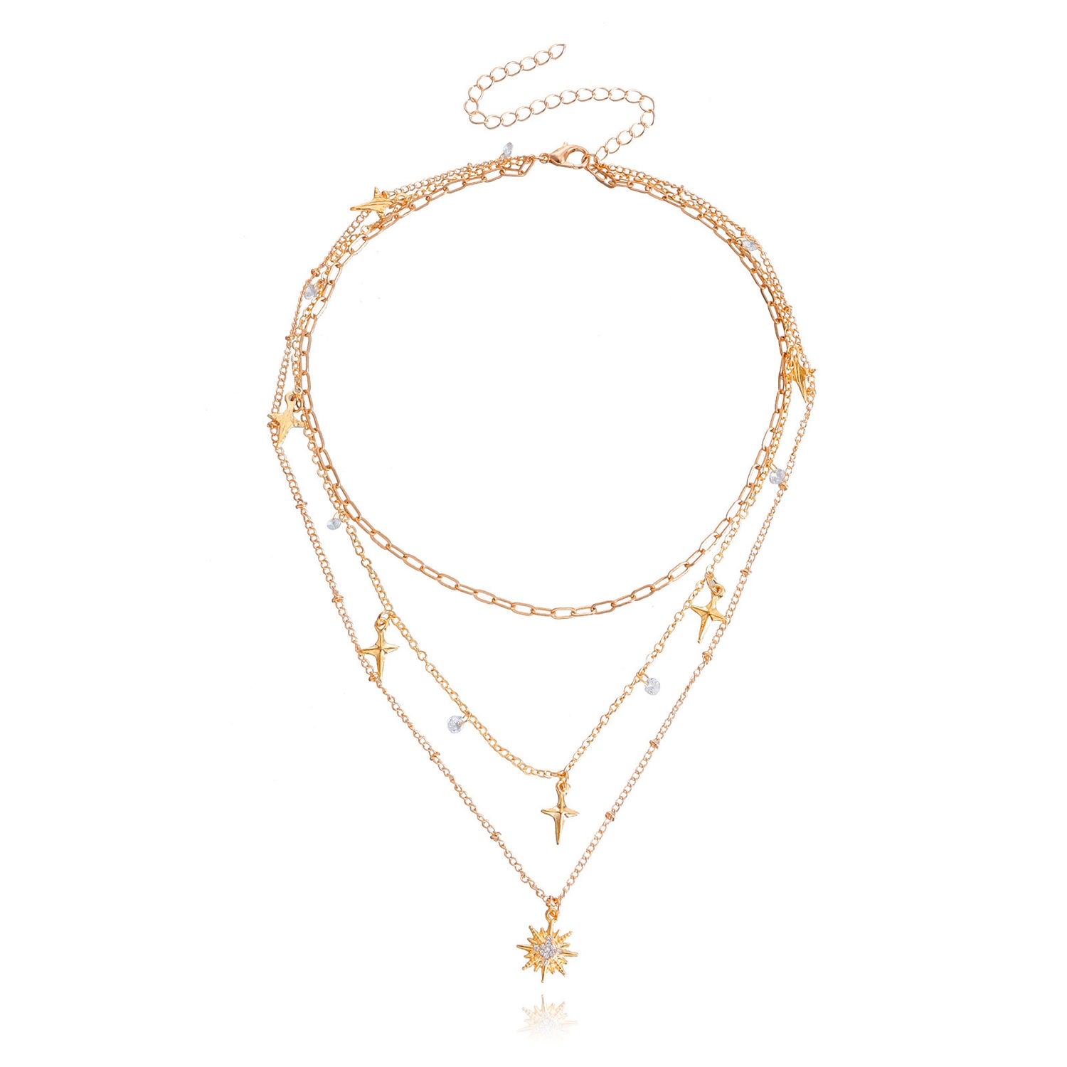 Stars pendant combination set, multi necklace collocation highlights your charm