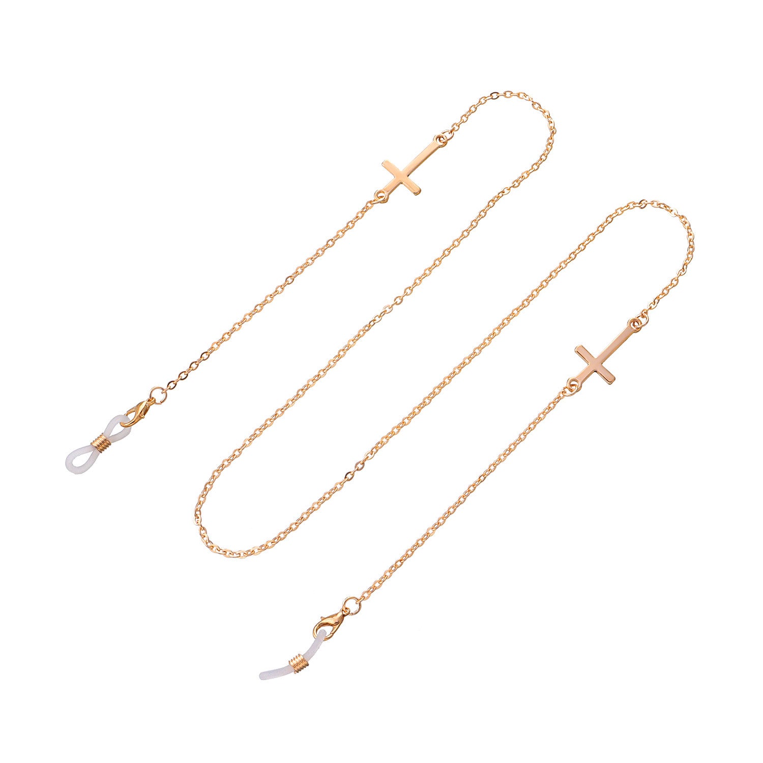 Simple Cross Glasses Chain With Non-slip Lanyard