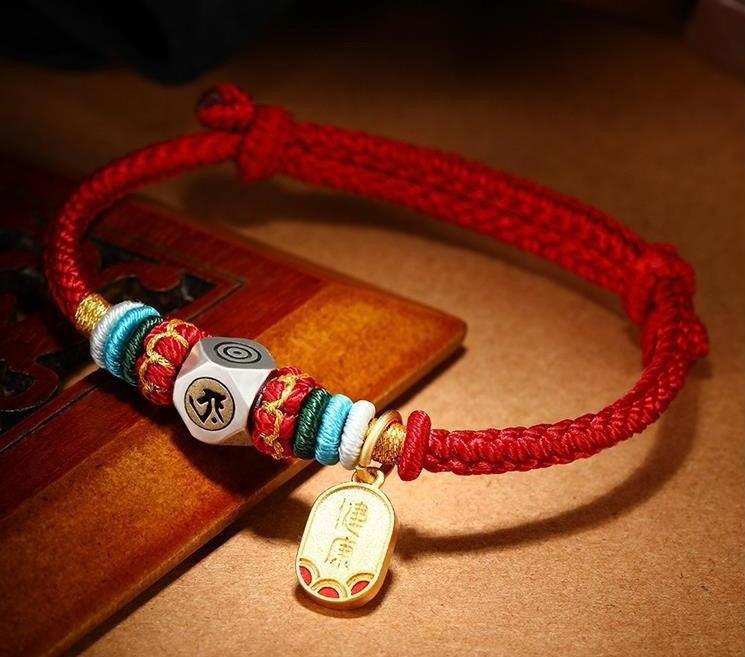 Tibetan Bracelets - Red string The Chinese Zodiac Bracelets, Sterling Silver Bracelets, Attract Health &amp; Attract Wisdom, Get Protection Bracelets, Buddha Bracelets - KarmaLucky